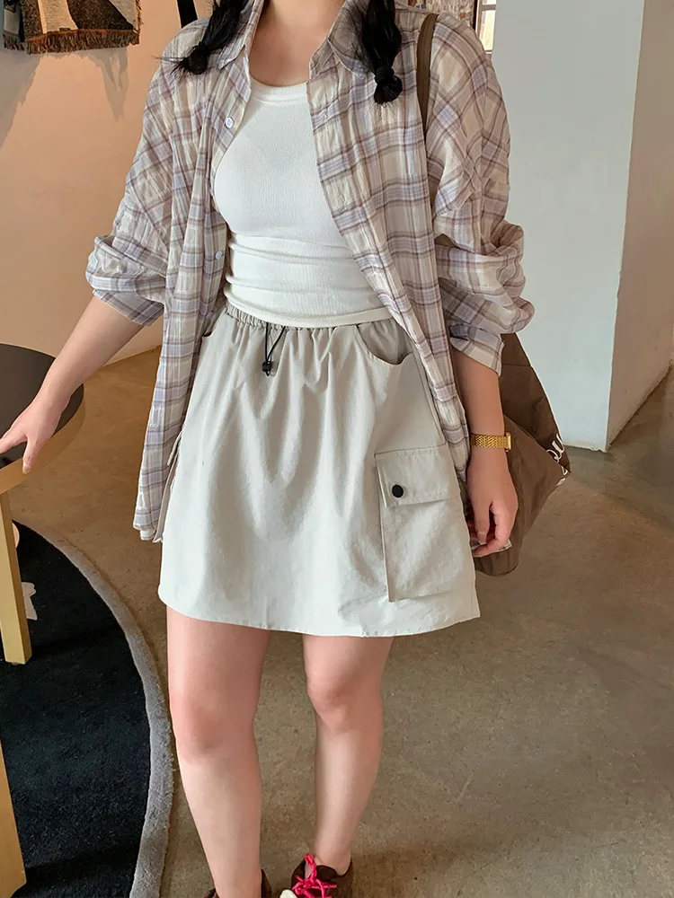 Linda Xiaowei Women's Workwear Skirt Summer 2025 plus Size Conceal Meat Casual Korean Sle A-Line Skirt High Waist
Linda Xiaowei Women's Workwear Skirt Summer 2025 plus Size Conceal Meat Casual Korean Sle A-Line Skirt High Waist