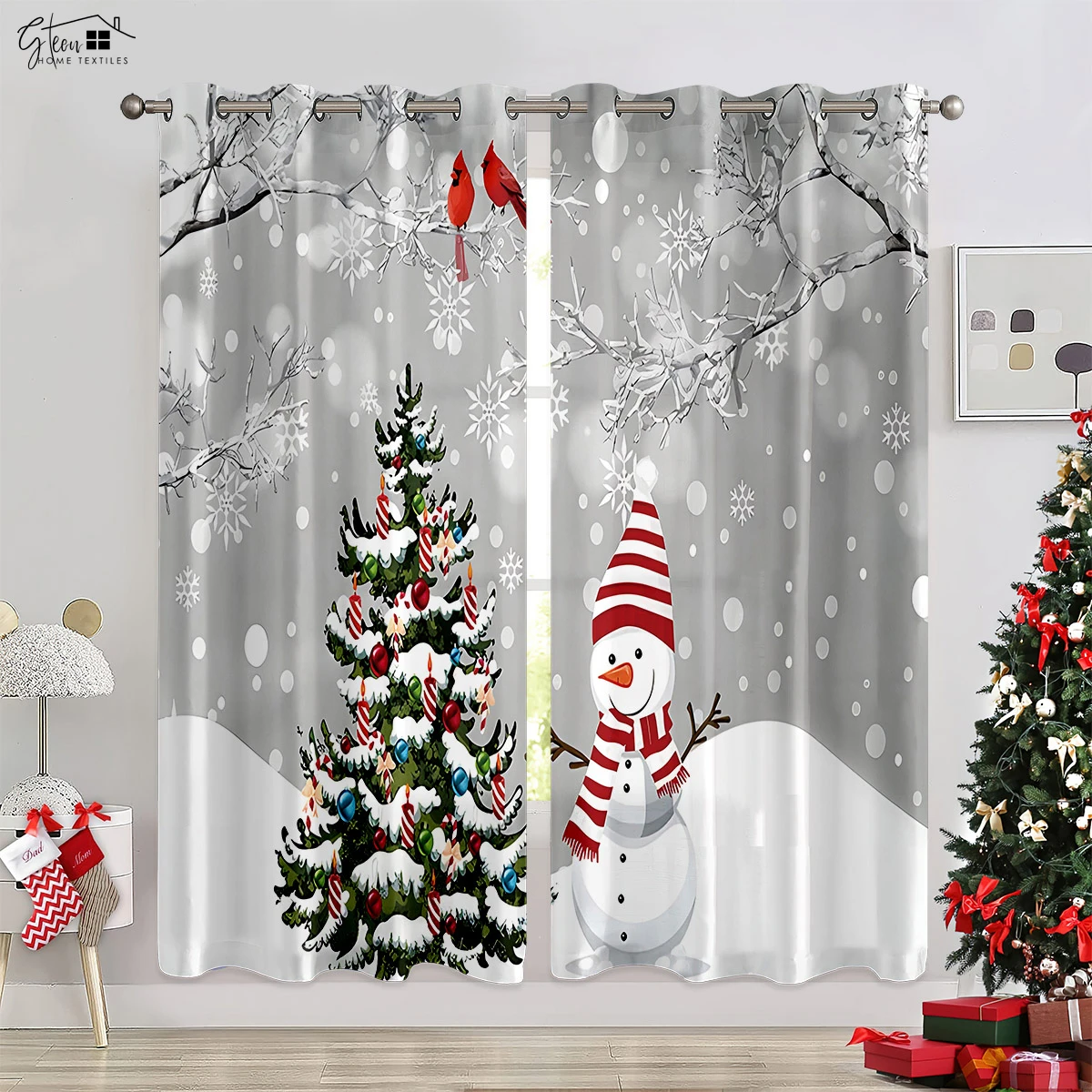 Christmas 3D Printing Decorative Curtains Christmas Tree Christmas Gift Living Room Bedroom Children New Year Holiday Curtains
Christmas 3D Printing Decorative Curtains Christmas Tree Christmas Gift Living Room Bedroom Children New Year Holiday Curtains
