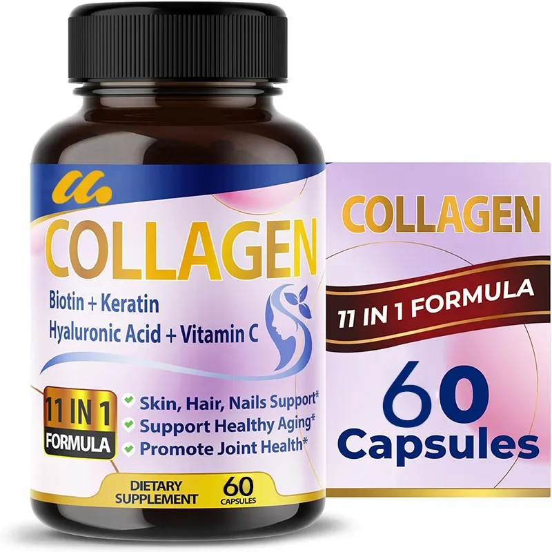 Organic Collagen with Hyaluronic Acid, Vitamin C, Biotin & Keratin, Niacin - Support Skin, Hair, Nails & Joint Health
Organic Collagen with Hyaluronic Acid, Vitamin C, Biotin & Keratin, Niacin - Support Skin, Hair, Nails & Joint Health