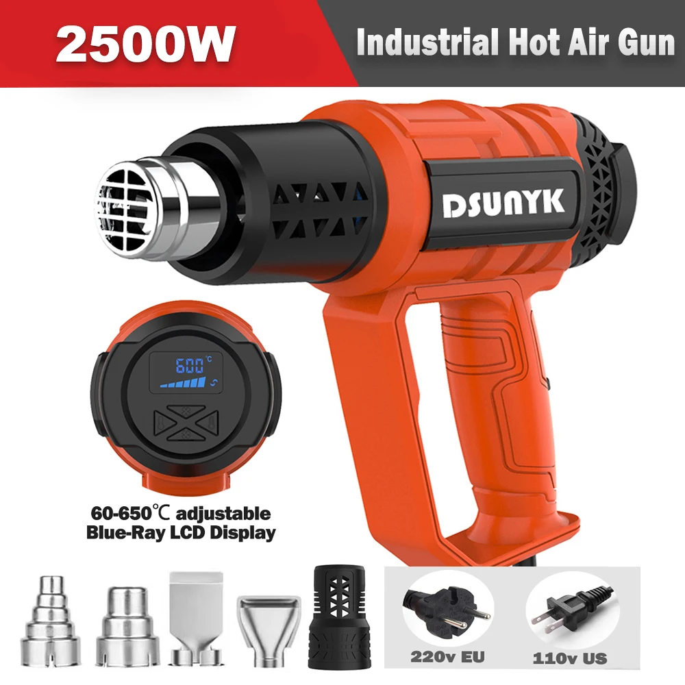 2500 Вт 110 В/220 В ЕС/США промышленный сверхмощный фен для термоусадочной упаковки регулируемая температура цифровой дисплей тепловой пистолет
2500 Вт 110 В/220 В ЕС/США промышленный сверхмощный фен для термоусадочной упаковки регулируемая температура цифровой дисплей тепловой пистолет