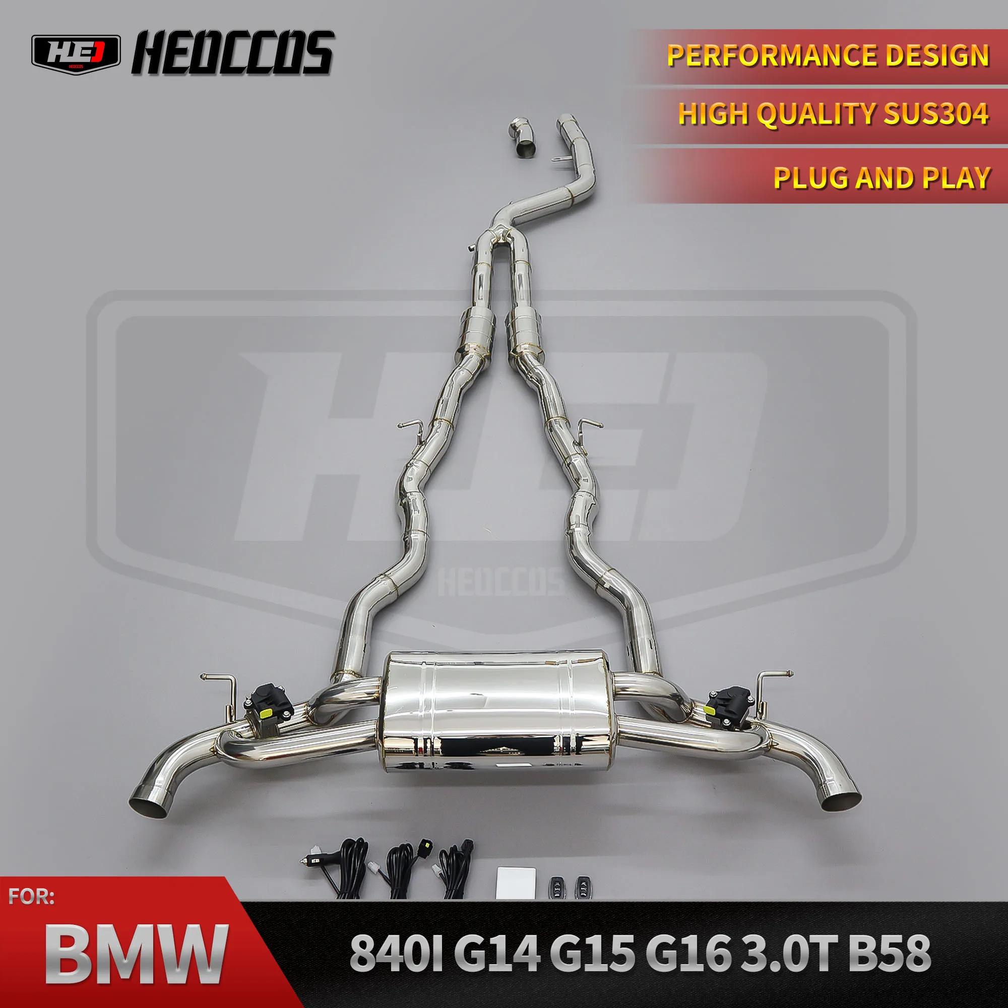 HEO Exhaust for BMW G14/G15/G16 840i B58 3.0T Ss304 Valved Muffler OEM Control Valvetronic Catback Exhaust
HEO Exhaust for BMW G14/G15/G16 840i B58 3.0T Ss304 Valved Muffler OEM Control Valvetronic Catback Exhaust