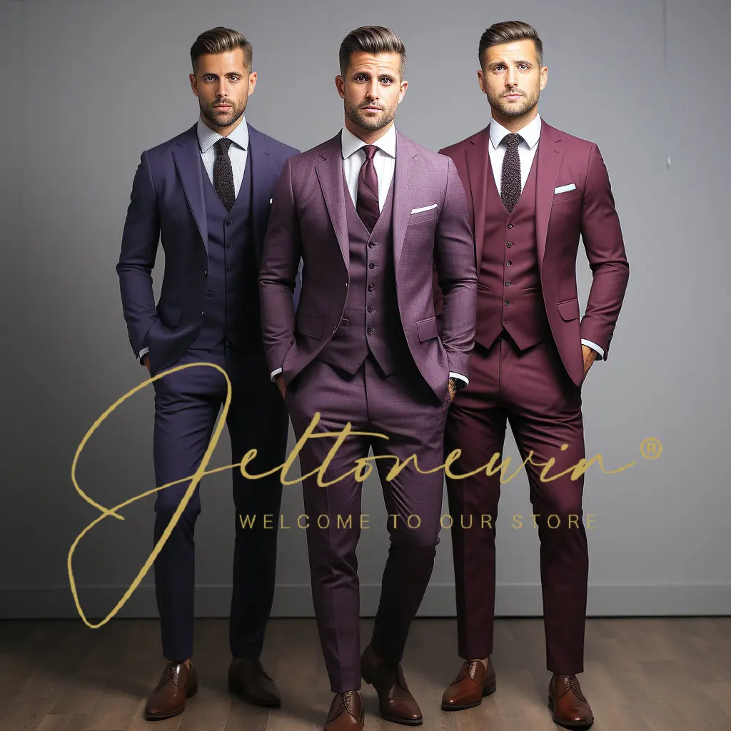 Jacket Pants 3 Pieces Set / 2024 Fashion New Men's Casual Boutique Business Dress Wedding Groom Suit Coat Blazers Trousers
Jacket Pants 3 Pieces Set / 2024 Fashion New Men's Casual Boutique Business Dress Wedding Groom Suit Coat Blazers Trousers
