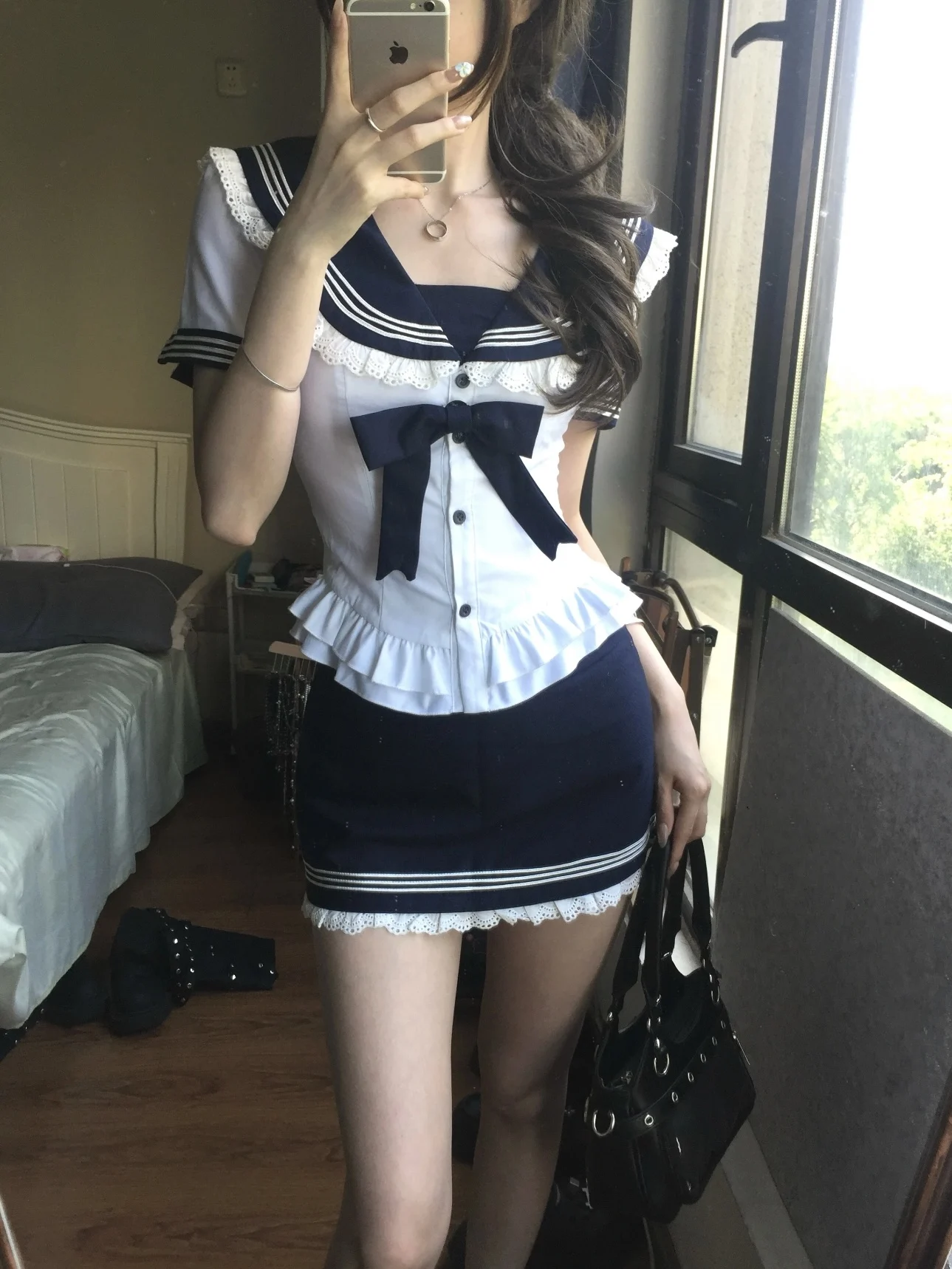 Sweet School Uniform Set with Bow Waist Short Sleeve Women's Fashion Two-Piece Outfit Skirt And Top Bodycon Style Summer Wear
Sweet School Uniform Set with Bow Waist Short Sleeve Women's Fashion Two-Piece Outfit Skirt And Top Bodycon Style Summer Wear