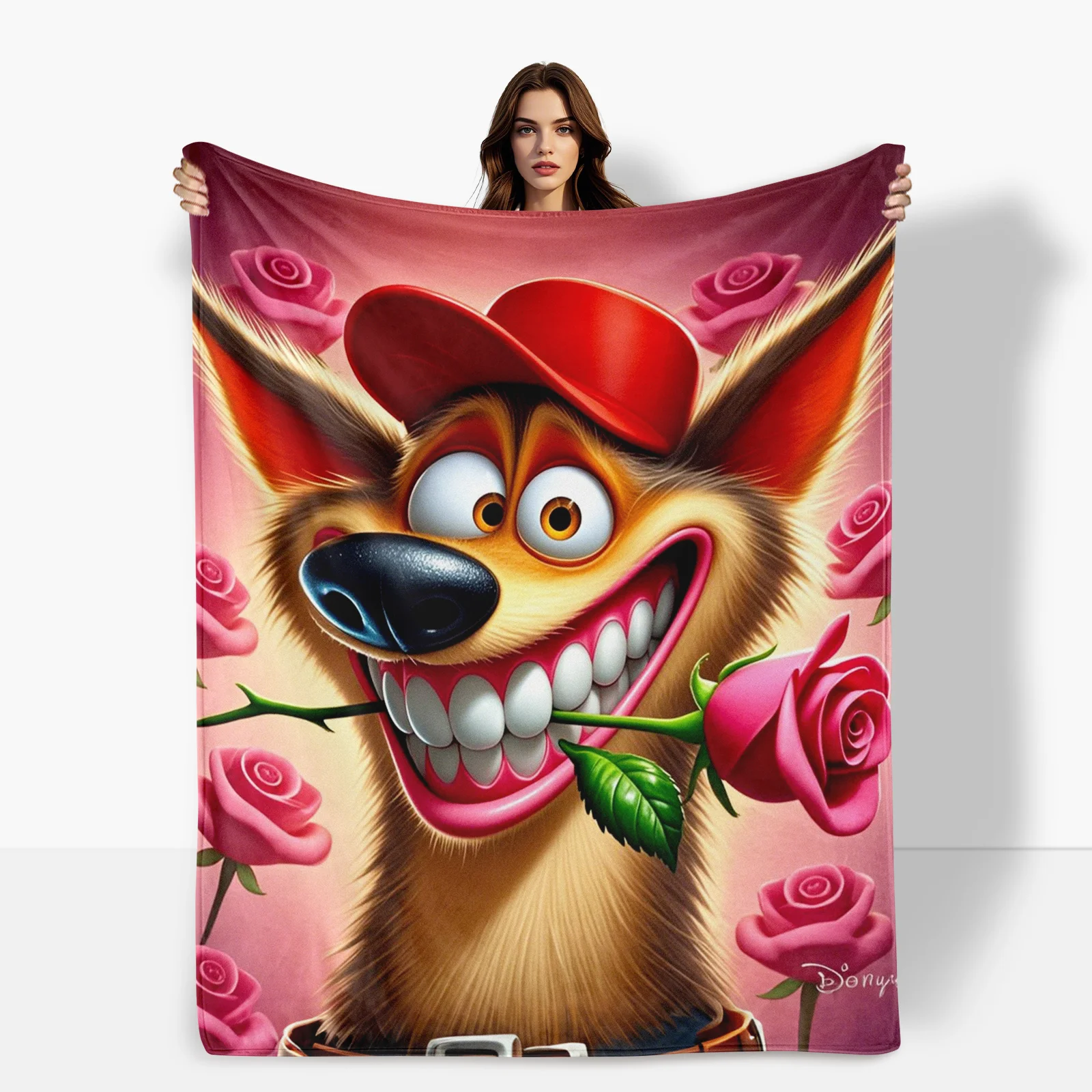 Playful Dog With Red Hat Design Romantic Cozy Blanket Warm And Whimsical Plush Throw For Husband Gift Idea 
Playful Dog With Red Hat Design Romantic Cozy Blanket Warm And Whimsical Plush Throw For Husband Gift Idea