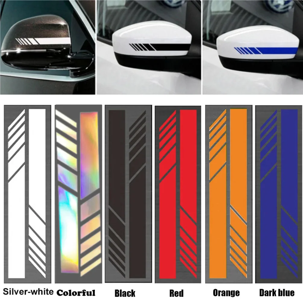 2Pcs Universal Auto Car Sticker Non Fading Fashion Color Stripe Car Sticker Racing Strips Side Rear View Mirror Decor Decal
2Pcs Universal Auto Car Sticker Non Fading Fashion Color Stripe Car Sticker Racing Strips Side Rear View Mirror Decor Decal
