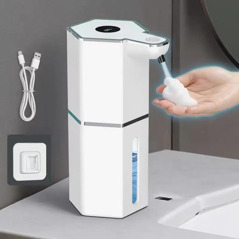 360ML Touchless Soap Dispenser with USB Rechargeable Sensor Ipx5 Wall-mounted Bathroom Smart Adjustable Foam Soap Dispenser
360ML Touchless Soap Dispenser with USB Rechargeable Sensor Ipx5 Wall-mounted Bathroom Smart Adjustable Foam Soap Dispenser