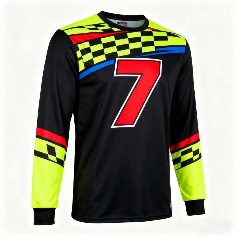 3D Printed Number 7 Long - Sleeve Shirts with Vibrant Color Blocks & Racing - Inspired Patterns For Sports Enthusiasts
3D Printed Number 7 Long - Sleeve Shirts with Vibrant Color Blocks & Racing - Inspired Patterns For Sports Enthusiasts