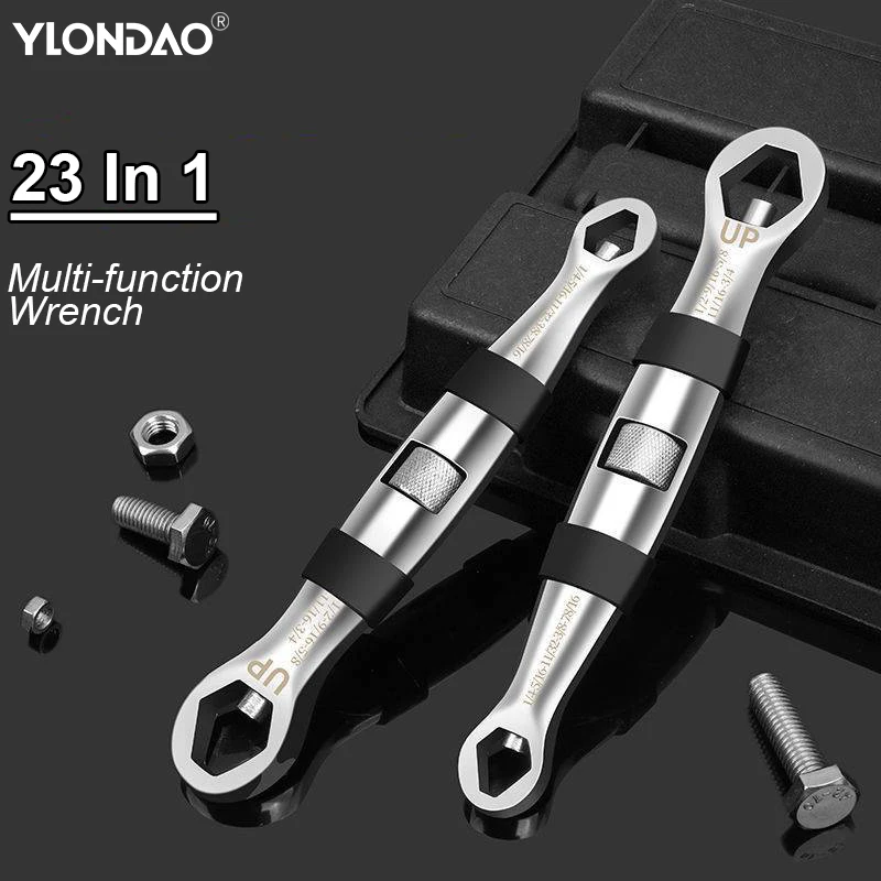 YLONDAO 23 In 1 Adjustable Universal Wrench 7-19mm Double-end Universal Ratchets Wrench Set Multifunctional Hand Tool Car Tools
YLONDAO 23 In 1 Adjustable Universal Wrench 7-19mm Double-end Universal Ratchets Wrench Set Multifunctional Hand Tool Car Tools