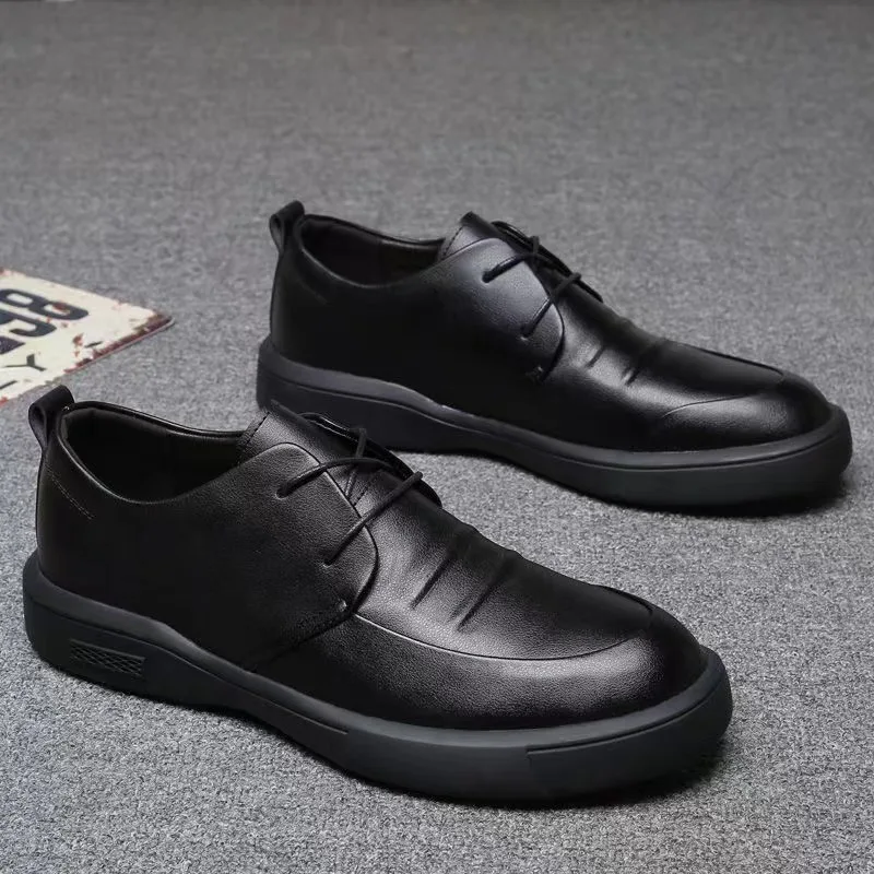 Black Men Dress Casual Shoes British Fashion Round Toe Breathable Soft Sole Comfortable Lace Up
Black Men Dress Casual Shoes British Fashion Round Toe Breathable Soft Sole Comfortable Lace Up