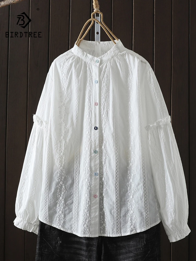New 2025 Autumn Cotton Long Sleeve Shirt, Women Stand Embroidery Ruffles, Mori Girl Chic Colorful Buttons Loose Blouse T58288CC
New 2025 Autumn Cotton Long Sleeve Shirt, Women Stand Embroidery Ruffles, Mori Girl Chic Colorful Buttons Loose Blouse T58288CC