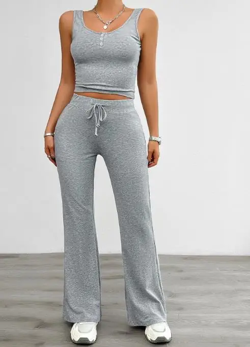 Women's Clothing Yoga Style Sleeveless Vest Micro Flared Pants Set Minimally Casual and Fashionable Retro Long Pants Set
Women's Clothing Yoga Style Sleeveless Vest Micro Flared Pants Set Minimally Casual and Fashionable Retro Long Pants Set
