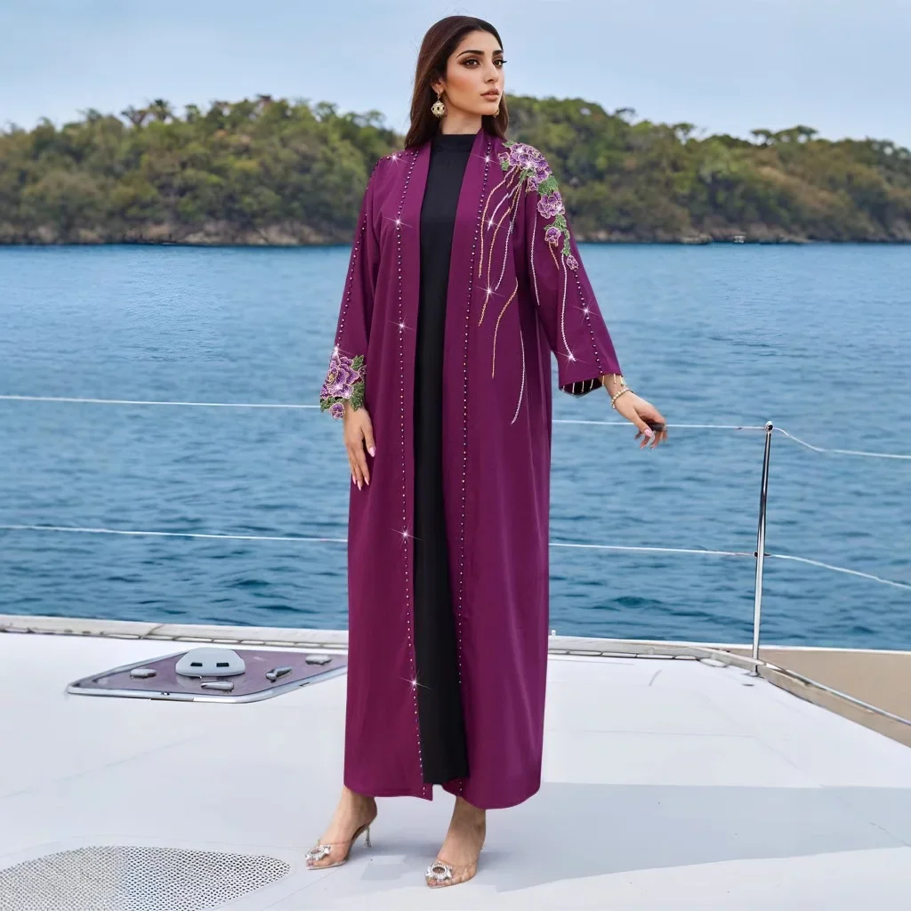 Embroidery Open Abaya Dubai Kimono Women Muslim Dress Turkey Kaftan Kebaya Eid Ramadan Islam Jalabiya Caftan Marocain Femme Robe
Embroidery Open Abaya Dubai Kimono Women Muslim Dress Turkey Kaftan Kebaya Eid Ramadan Islam Jalabiya Caftan Marocain Femme Robe