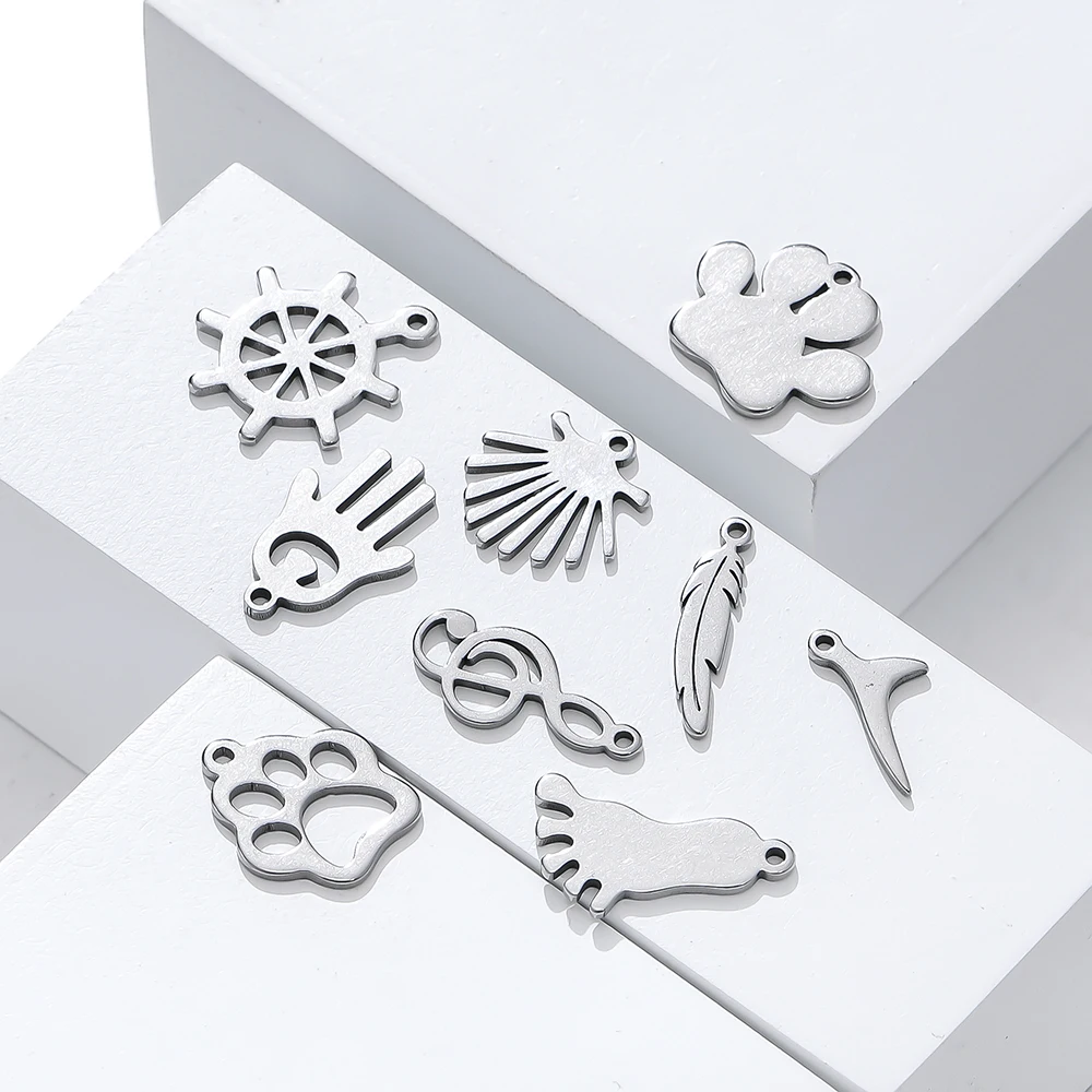 5pcs/pack Stainless Steel Musical Note Key Feather Pendants for Handmade DIY Bracelet Necklace Jewelry Making Accessories
5pcs/pack Stainless Steel Musical Note Key Feather Pendants for Handmade DIY Bracelet Necklace Jewelry Making Accessories