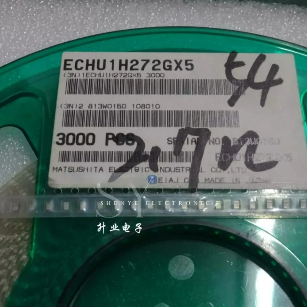 20pcs/lot SMD0805 0.0027uf 50V 2.7nF 2700pF 2N7 272 Brand New Surface Mount Film Capacitor ECHU1H272GX5
20pcs/lot SMD0805 0.0027uf 50V 2.7nF 2700pF 2N7 272 Brand New Surface Mount Film Capacitor ECHU1H272GX5