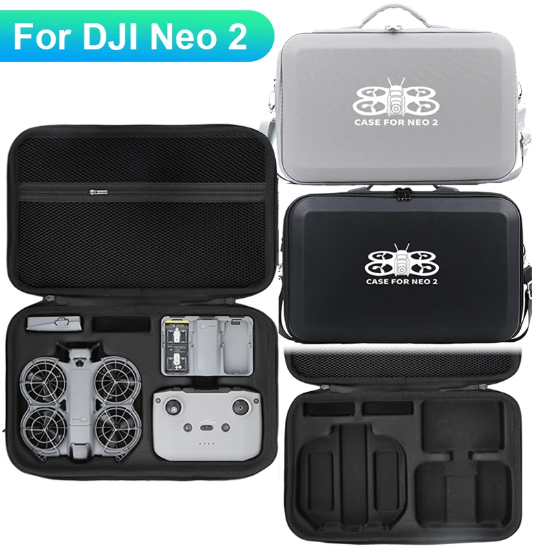 Сумка для хранения DJI Neo 2, портативный дорожный кейс из полиуретана, жесткий чехол для переноски для дрона DJI NEO RC N3 и аксессуаров
Сумка для хранения DJI Neo 2, портативный дорожный кейс из полиуретана, жесткий чехол для переноски для дрона DJI NEO RC N3 и аксессуаров