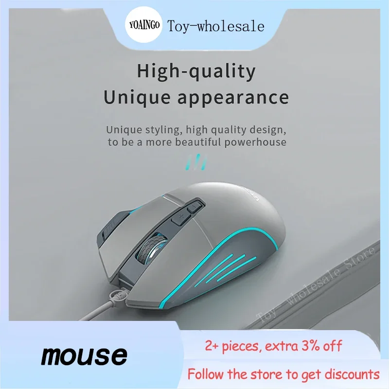 Новинка 2024, проводная Usb-мышь G1pro для игр, регулируемая, с четырьмя клавишами, Dpi, для компьютера, ноутбука, офиса, для игр, универсальная мышь