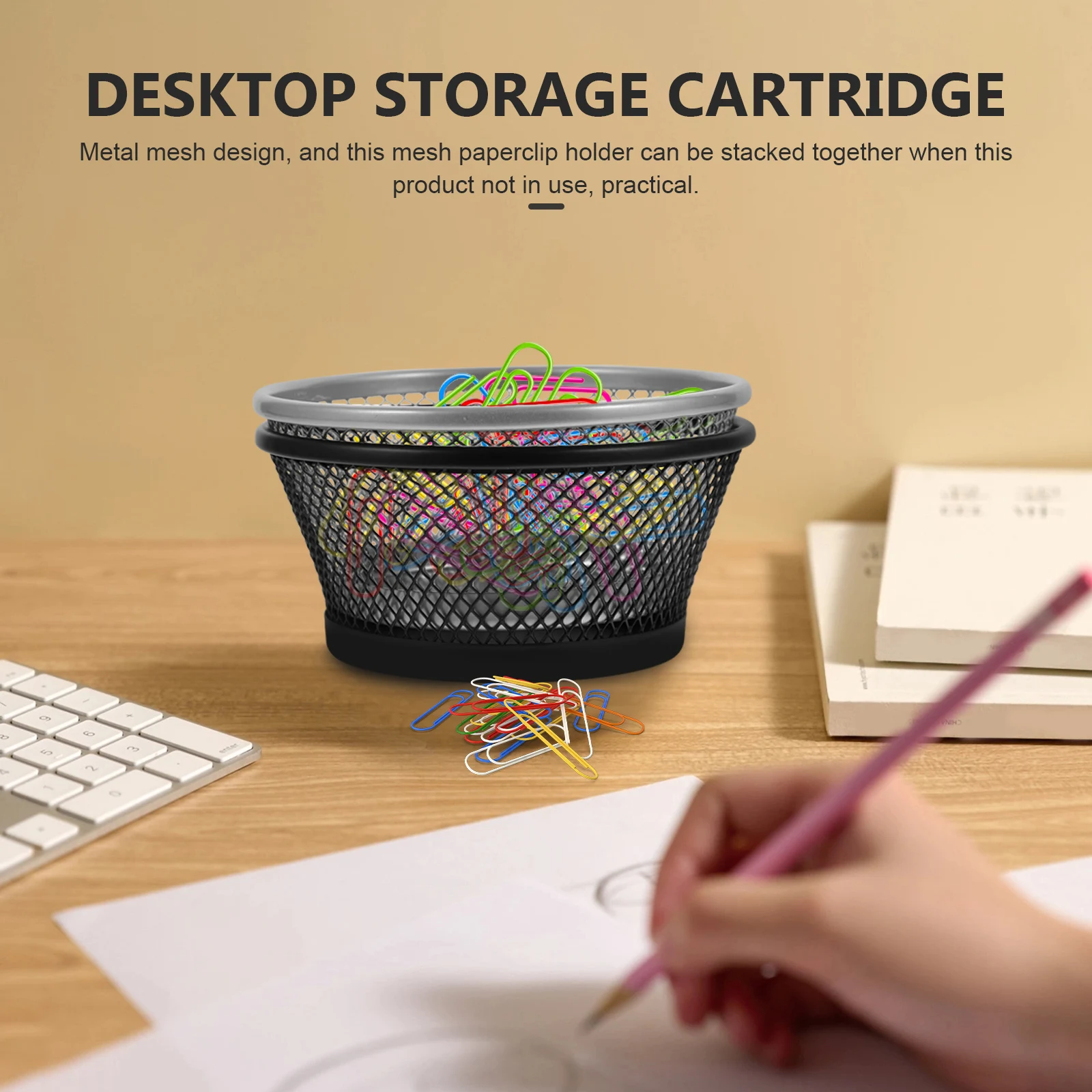 2Pcs Mesh Paperclip Dispenser Metal Desk Holder Compact Storage for Office Stationery Office Supplies Desk Mesh Holders 
2Pcs Mesh Paperclip Dispenser Metal Desk Holder Compact Storage for Office Stationery Office Supplies Desk Mesh Holders