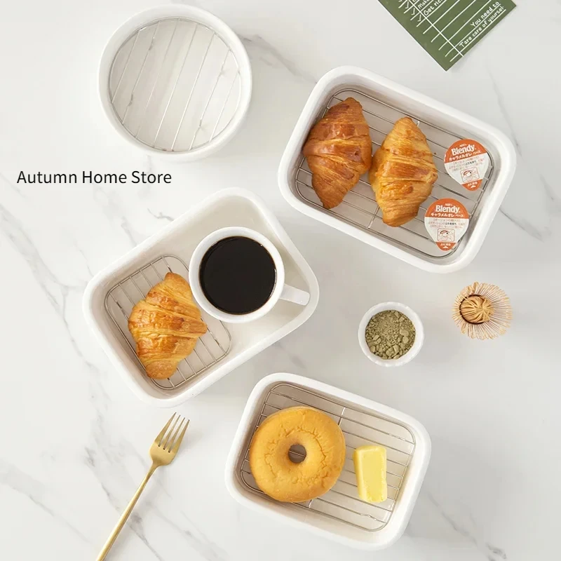 Ceramic Baking Tray Oven Food Afternoon Tea Tableware Bowl High Color White Square Plate Kitchen Accessories Organizer
Ceramic Baking Tray Oven Food Afternoon Tea Tableware Bowl High Color White Square Plate Kitchen Accessories Organizer