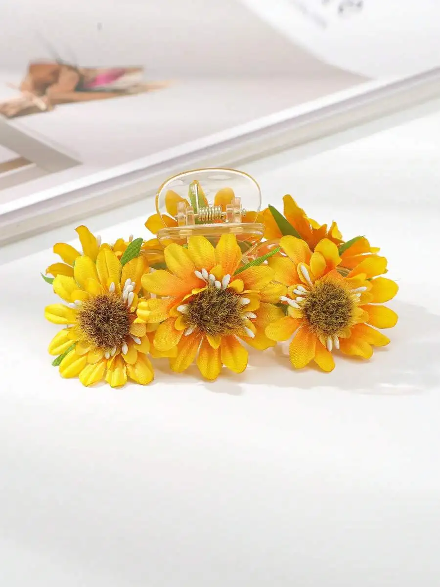 Bohemian Sunflower Faux Flower Hair Claw Clip For Women Summer Beach Vacation Accessory
Bohemian Sunflower Faux Flower Hair Claw Clip For Women Summer Beach Vacation Accessory
