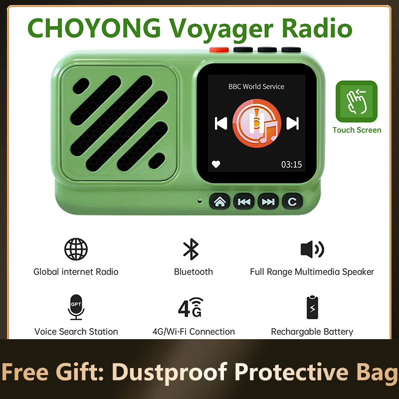 CHOYONG Voyager Bluetooth Speaker Wireless Internet Radio Global Version with WIFI/4G,World Radio Station,BT5.3, Electronics for
CHOYONG Voyager Bluetooth Speaker Wireless Internet Radio Global Version with WIFI/4G,World Radio Station,BT5.3, Electronics for