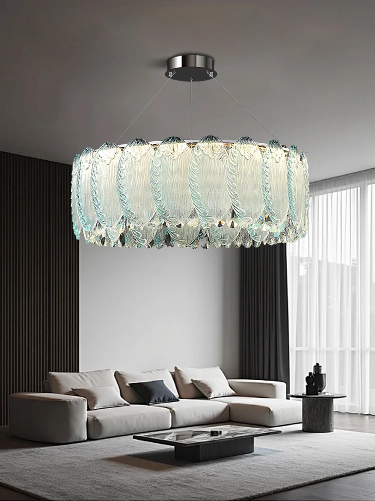 Modern 2026 Light Blue Crystal Glass Round Pendant Light Led Dimmable Luxury Hanging Lamp over Living Room Dining Table Lamparas
Modern 2026 Light Blue Crystal Glass Round Pendant Light Led Dimmable Luxury Hanging Lamp over Living Room Dining Table Lamparas