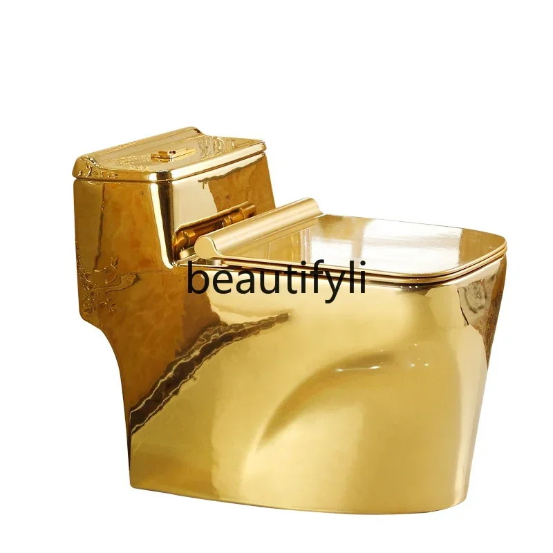 A55 Household creative personality European luxury toilet gold toilet super swirl siphon water-saving deodorant color toilet
A55 Household creative personality European luxury toilet gold toilet super swirl siphon water-saving deodorant color toilet