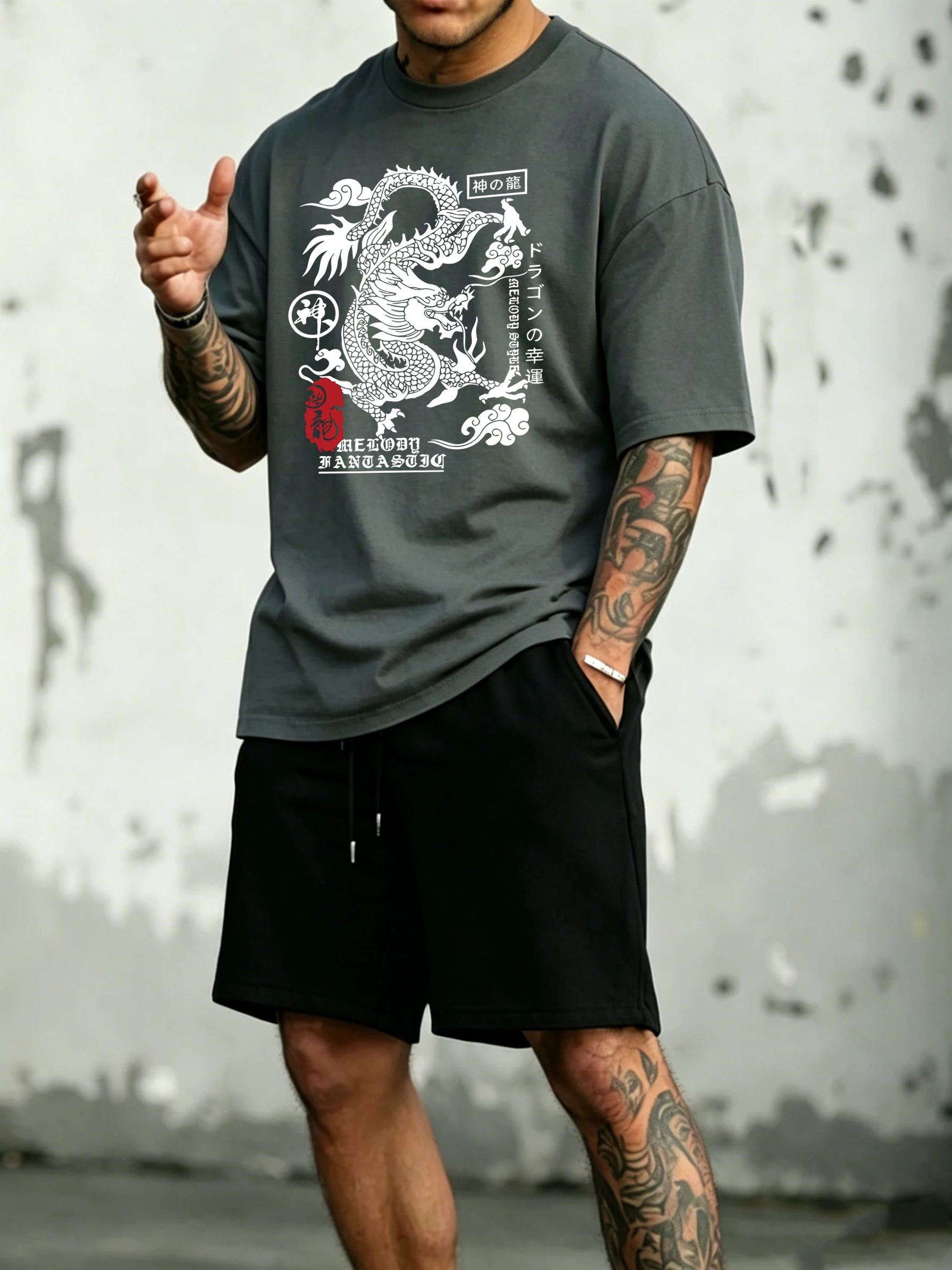 The Mysterious Ancient Chinese Dragon Print Cotton Summer Simple Male Tees Set Classic Pocket Short Pant Cool All-Match Shorts
The Mysterious Ancient Chinese Dragon Print Cotton Summer Simple Male Tees Set Classic Pocket Short Pant Cool All-Match Shorts