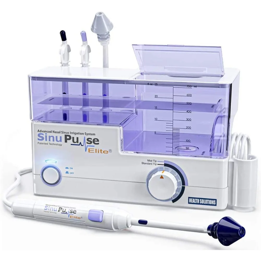 Pulsating Nasal Irrigation System for Congestion Relief with 30 Saline Packets Sinus Rinse Machine More Effective Than Neti
Pulsating Nasal Irrigation System for Congestion Relief with 30 Saline Packets Sinus Rinse Machine More Effective Than Neti