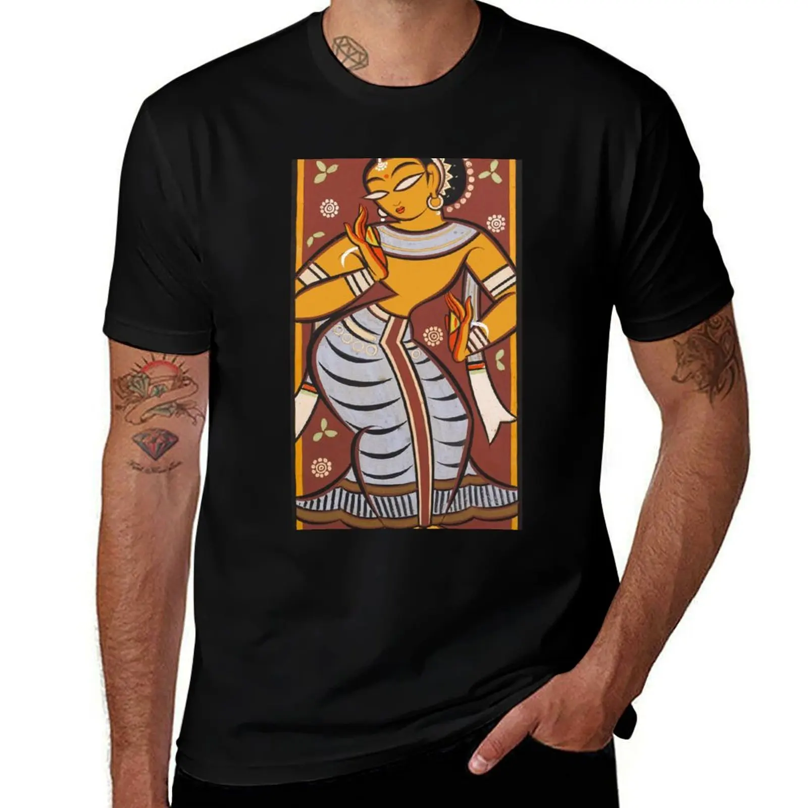 Jamini Roy famous Painting ' Dancing Gopini' T-Shirt man t shirt luxury t shirts for man pack cotton T-Shirt
Jamini Roy famous Painting ' Dancing Gopini' T-Shirt man t shirt luxury t shirts for man pack cotton T-Shirt
