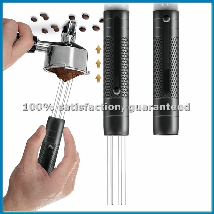 Инструмент WDT, эластичная мешалка для эспрессо с иглами из нержавеющей стали 0,3 мм, распределитель кофе WDT для эспрессо - A07G
Инструмент WDT, эластичная мешалка для эспрессо с иглами из нержавеющей стали 0,3 мм, распределитель кофе WDT для эспрессо - A07G