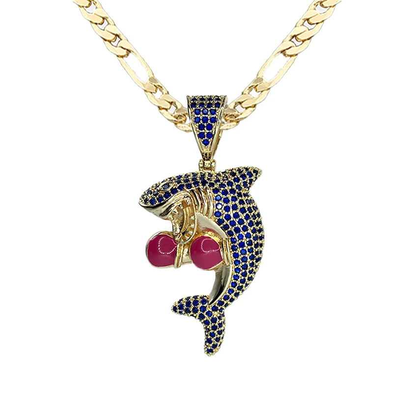 Most Popular Boxing Sport Gold Plated Brass Copper Men Zirconia Jewellery Animal Shark Hip Hop Pendant
Most Popular Boxing Sport Gold Plated Brass Copper Men Zirconia Jewellery Animal Shark Hip Hop Pendant