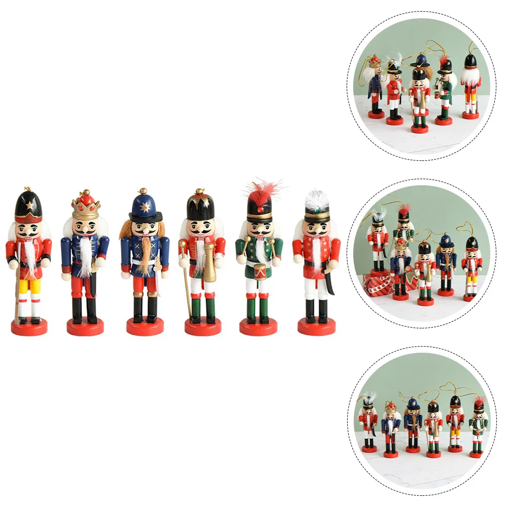 6Pcs Xmas Nutcracker Ornaments Wooden Hanging Xmas Tree Pendants Christmas Decoration Party Supplies Tree Hanging Ornaments
6Pcs Xmas Nutcracker Ornaments Wooden Hanging Xmas Tree Pendants Christmas Decoration Party Supplies Tree Hanging Ornaments