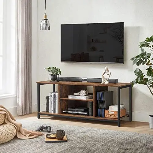 TV Stand for TV up to 55 Inches, Cabinet with Open , Console Unit with Shelving, for Living Room, Entertainment Room, Industrial
TV Stand for TV up to 55 Inches, Cabinet with Open , Console Unit with Shelving, for Living Room, Entertainment Room, Industrial