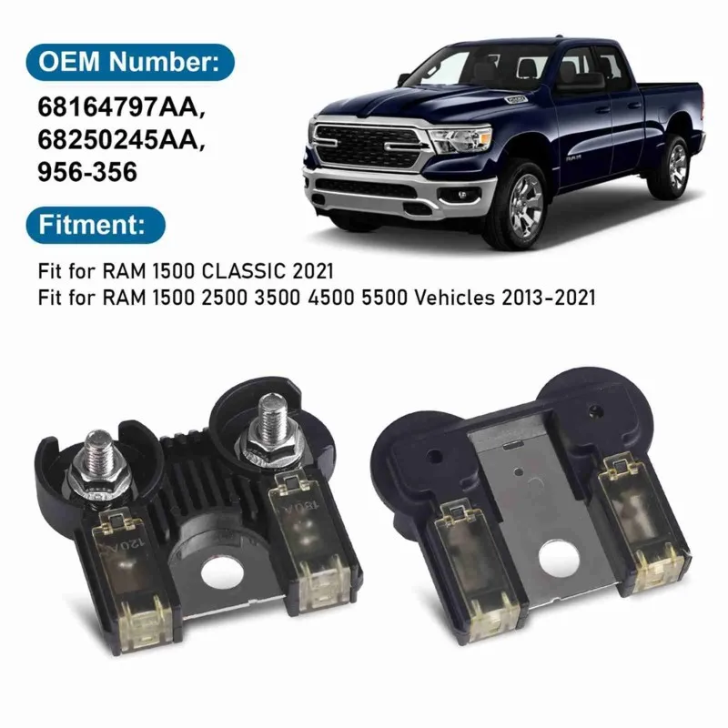 For RAM 1500 2500 3500 4500 5500 2013-2021 Battery Fuse Terminal 120A/180A Car Replacement Cable Fuse
For RAM 1500 2500 3500 4500 5500 2013-2021 Battery Fuse Terminal 120A/180A Car Replacement Cable Fuse