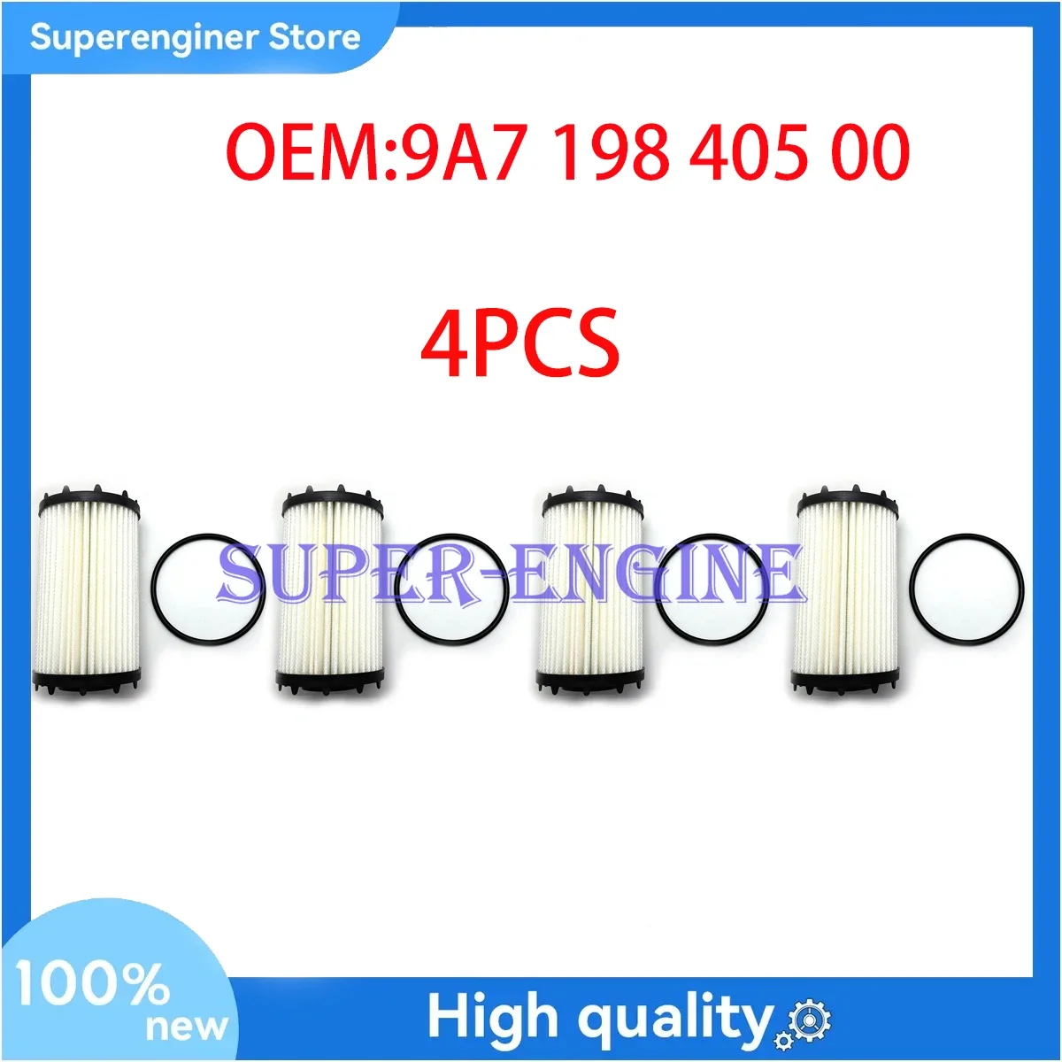 4PCS Oil Filter Kit 9A719840500 For Porsche Cayenne 3.0L 2017-22 Panamera Macan 2.9L 9A7 198 405 00
4PCS Oil Filter Kit 9A719840500 For Porsche Cayenne 3.0L 2017-22 Panamera Macan 2.9L 9A7 198 405 00