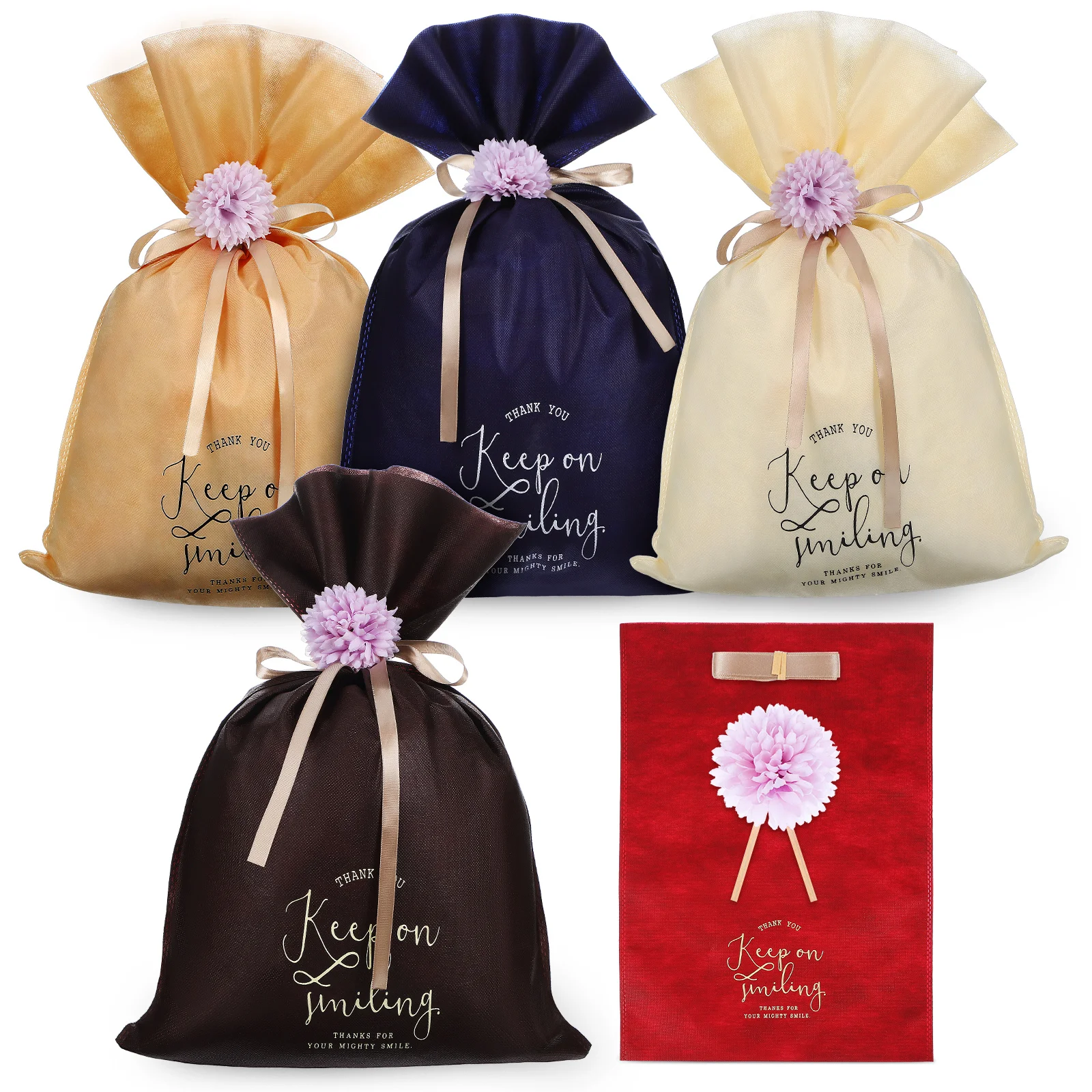 5 Pcs Non woven Drawstring Gift Bags Large Size Red Beige Navy Khaki Christmas Wedding Party Favor Bags Reusable
5 Pcs Non woven Drawstring Gift Bags Large Size Red Beige Navy Khaki Christmas Wedding Party Favor Bags Reusable