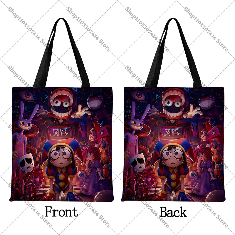 Anime Printed Handbag Casual Accessories The Amazing Digitals Circus Cartoon Canvas Tote Bag Cute Storage Pouch Book Bags Gift
Anime Printed Handbag Casual Accessories The Amazing Digitals Circus Cartoon Canvas Tote Bag Cute Storage Pouch Book Bags Gift