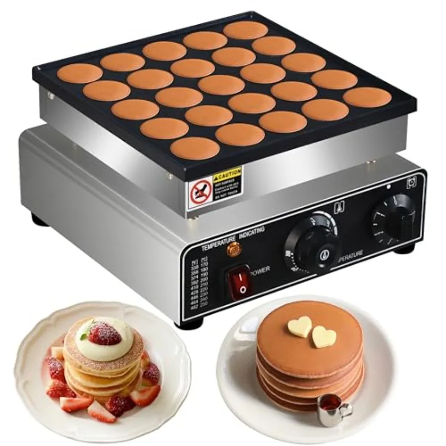 110V US Commercial 25PCS Mini Pancake Maker950W Mini Dutch Pancake Maker Non-stick Dutch Poffertjes Grill Stainless Steel Break
110V US Commercial 25PCS Mini Pancake Maker950W Mini Dutch Pancake Maker Non-stick Dutch Poffertjes Grill Stainless Steel Break