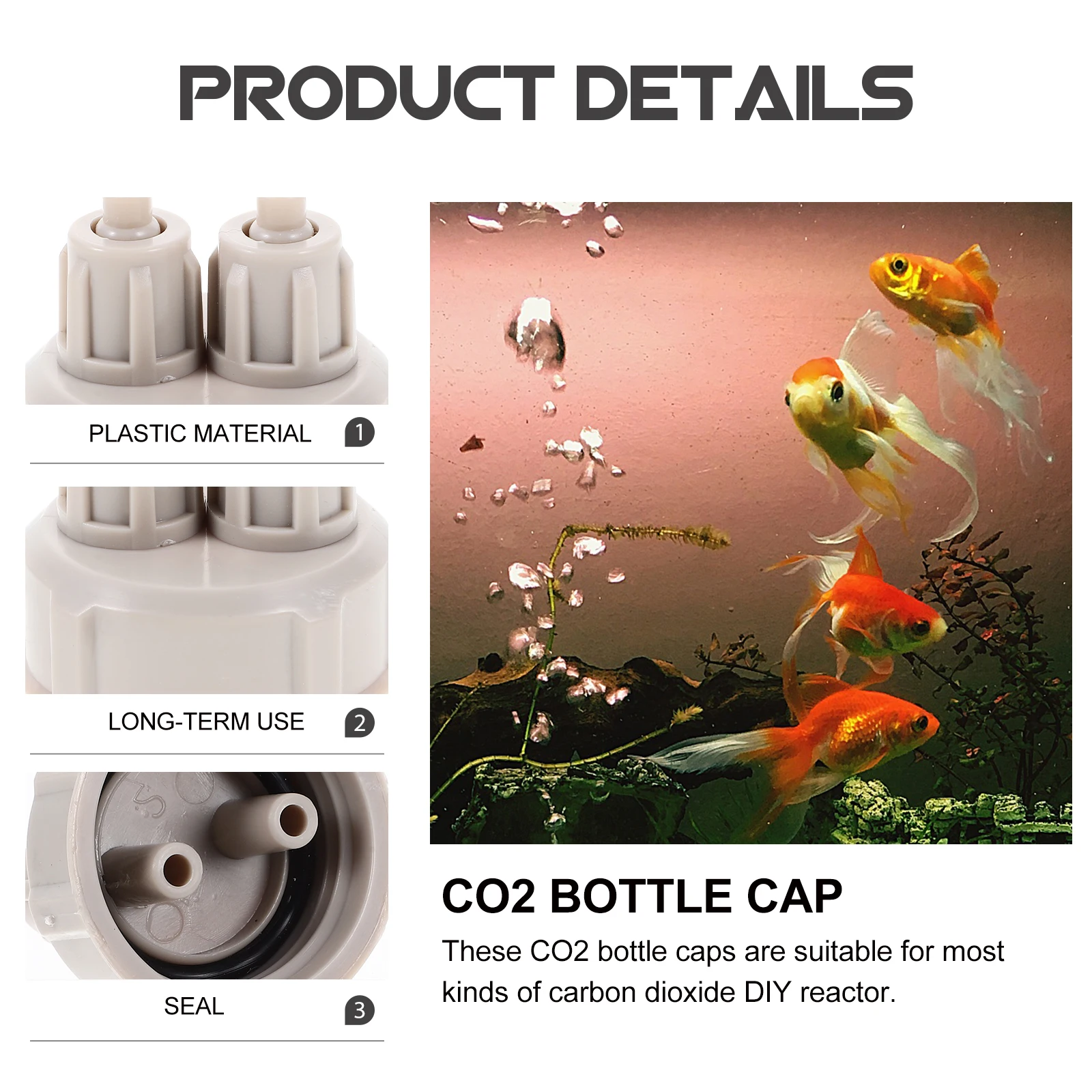 2Pcs CO2 Bottle Cap DIY Diffusers Fish Tank Aquarium Air Bottle Accessories Plastic Safe Plants
2Pcs CO2 Bottle Cap DIY Diffusers Fish Tank Aquarium Air Bottle Accessories Plastic Safe Plants