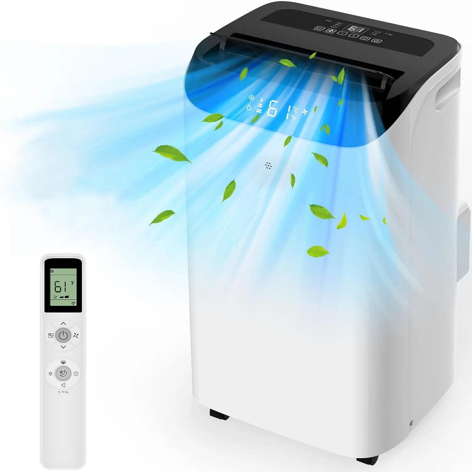 12000 BTU Portable Air Conditioners with Remote Control, 3-in-1 Free Standing Cooling AC Unit with Fan & Dehumidifier, Cools Roo
12000 BTU Portable Air Conditioners with Remote Control, 3-in-1 Free Standing Cooling AC Unit with Fan & Dehumidifier, Cools Roo