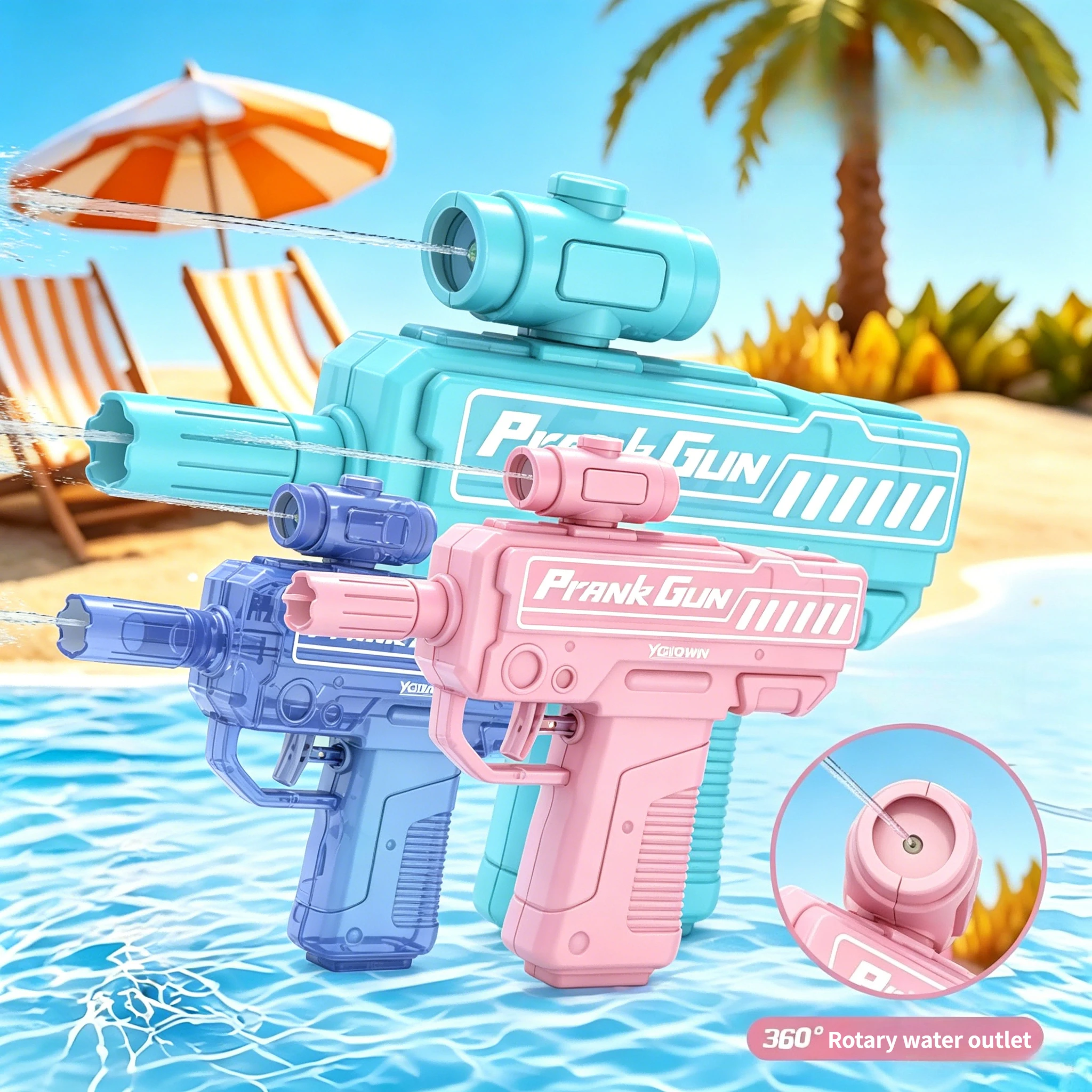 Prank Squirt Water Gun with Rotatable Scope, Dual Nozzle Double Spray Design, Summer Pool Beach Water Game Toy for All Ages
Prank Squirt Water Gun with Rotatable Scope, Dual Nozzle Double Spray Design, Summer Pool Beach Water Game Toy for All Ages