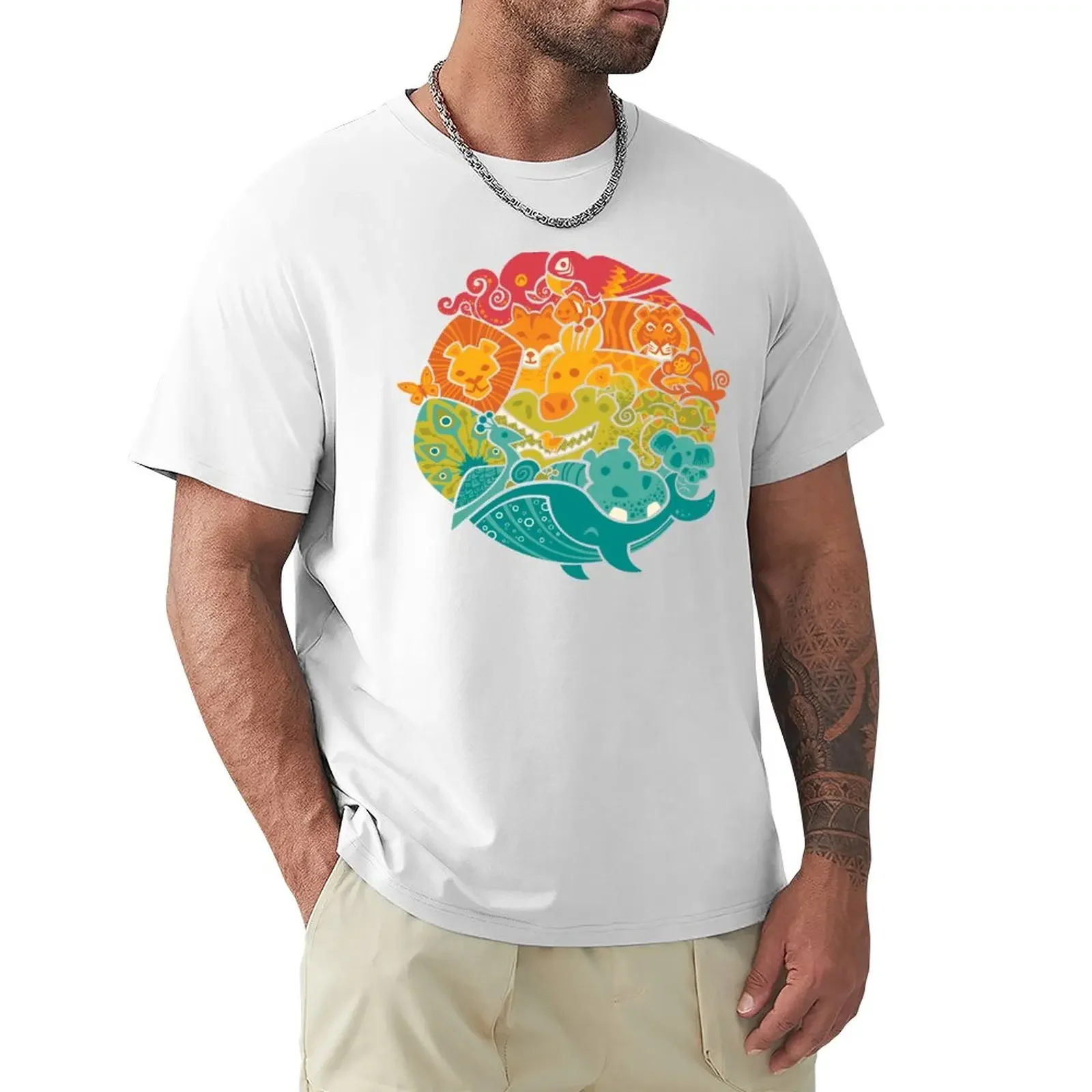 Animal Rainbow T-Shirt plus sizes oversized t shirt summer clothes sports fans mens white t shirts
Animal Rainbow T-Shirt plus sizes oversized t shirt summer clothes sports fans mens white t shirts