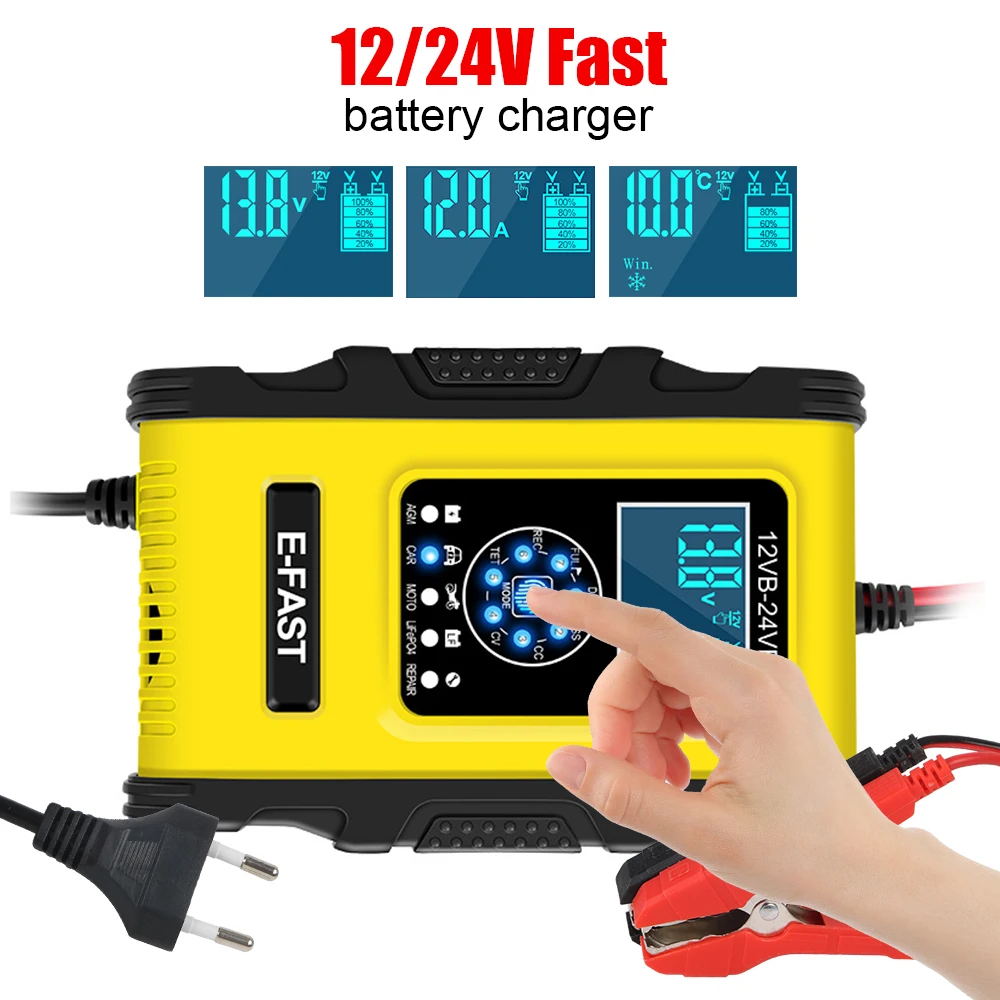 12V/10A 24V/6A Pulse Repair For LiFePo4 Wet Dry Lead Acid AGM Gel Batteries Digital Display Smart Car Battery Charger Universal
12V/10A 24V/6A Pulse Repair For LiFePo4 Wet Dry Lead Acid AGM Gel Batteries Digital Display Smart Car Battery Charger Universal