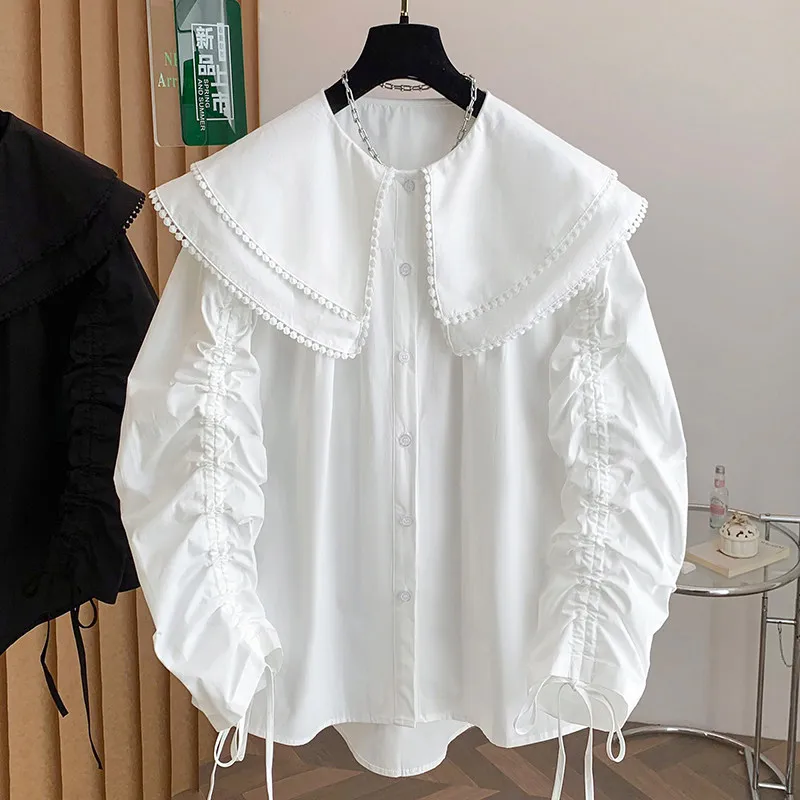 Женская блузка SuperAen с плиссировкой, длинными рукавами и воротником Питер Пэн, весна-осень 2026
Женская блузка SuperAen с плиссировкой, длинными рукавами и воротником Питер Пэн, весна-осень 2026