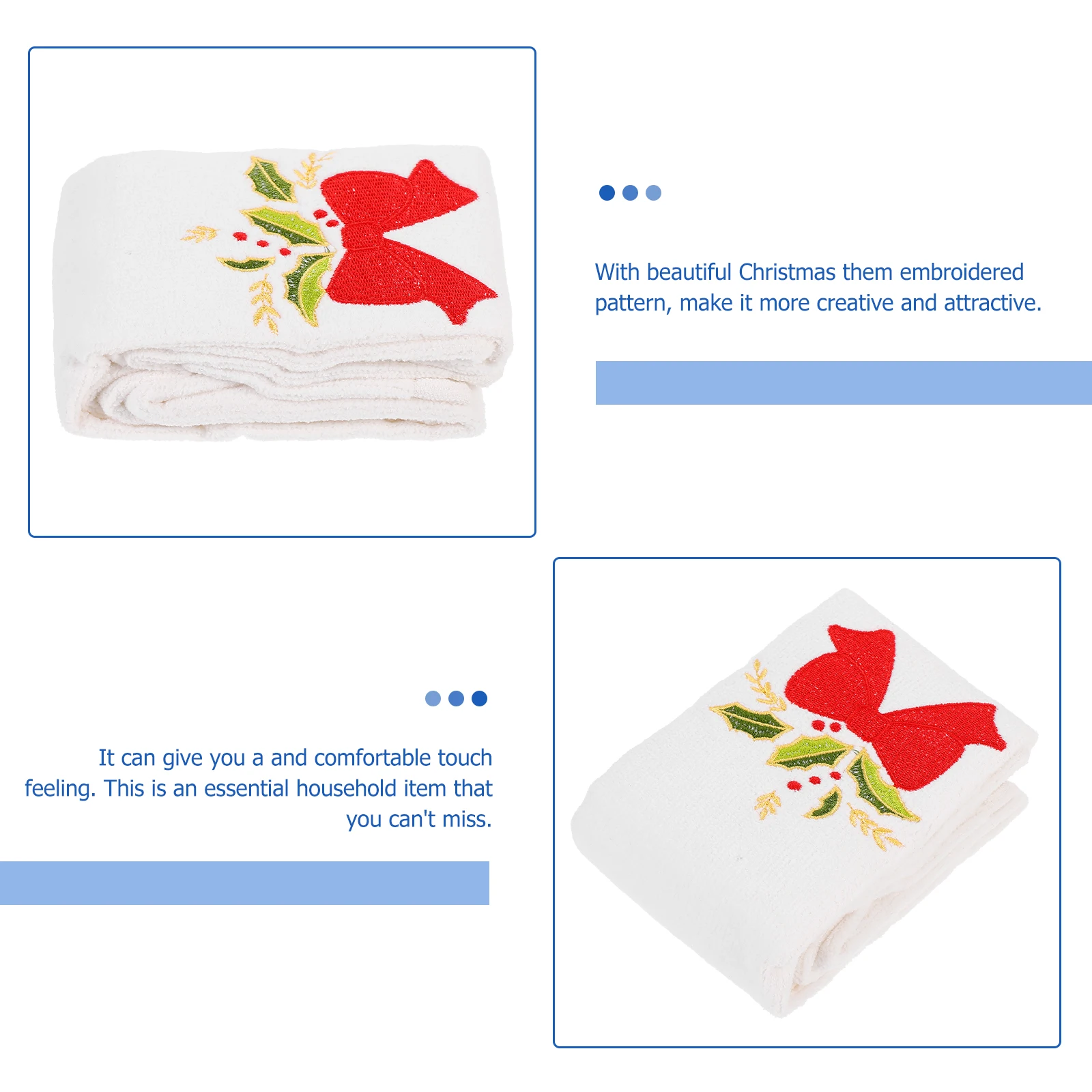 Christmas Embroidered Towels Premium Cotton Facial Holiday Tea Gift For Family Friends Co-Workers Washing Comfortable Durable
Christmas Embroidered Towels Premium Cotton Facial Holiday Tea Gift For Family Friends Co-Workers Washing Comfortable Durable