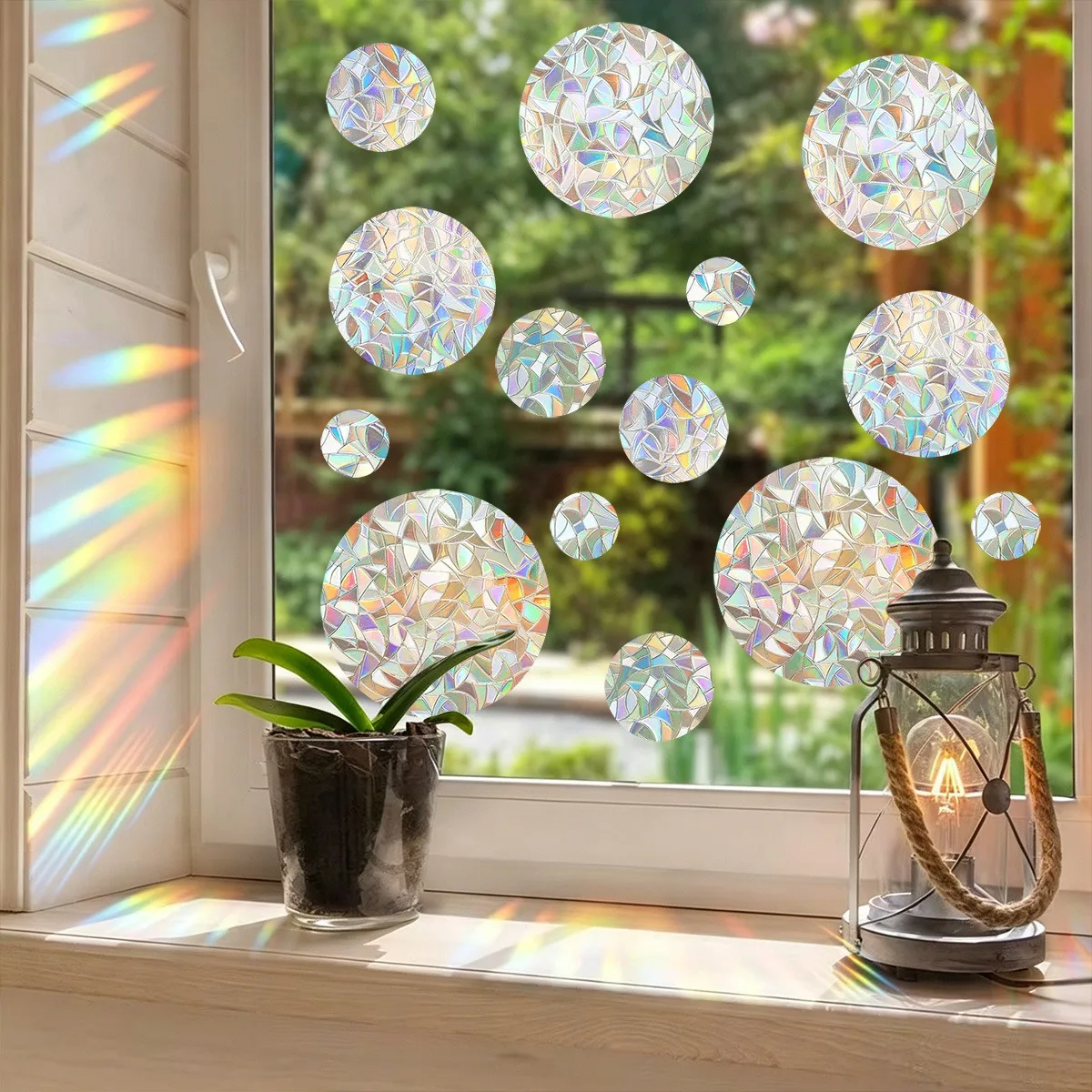 Rainbow Prism Holographic Glass Window Decal Sun Catcher Sticker Circle Anti Collision Decorative Film for Home Office
Rainbow Prism Holographic Glass Window Decal Sun Catcher Sticker Circle Anti Collision Decorative Film for Home Office