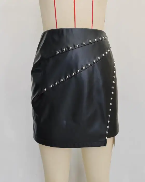 Autumn New Fashion Women's Rivet High Waist A-Line Skirt Slimming & Hip Wrap Short Skirt Female PU Leather Skirt for Women
Autumn New Fashion Women's Rivet High Waist A-Line Skirt Slimming & Hip Wrap Short Skirt Female PU Leather Skirt for Women