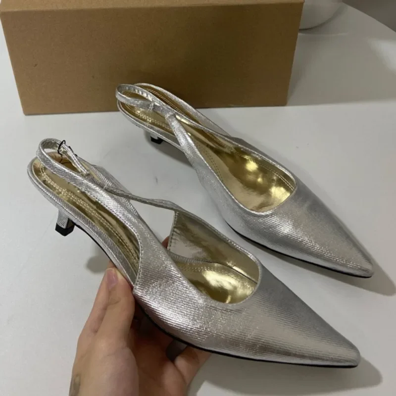 Women's Summer Sandals Elegant Pointed Toe Ladies Mules Slingbacks 2024 Trendy Low Heel Brand Designer Ladies Dress Shoes
Women's Summer Sandals Elegant Pointed Toe Ladies Mules Slingbacks 2024 Trendy Low Heel Brand Designer Ladies Dress Shoes