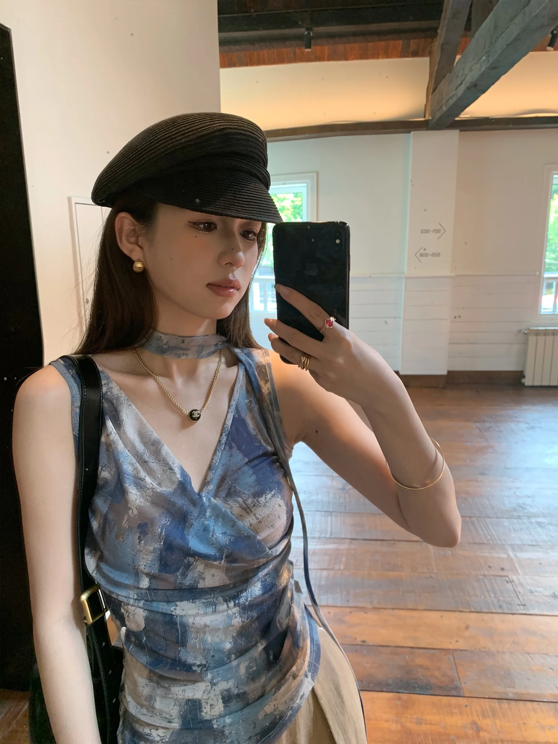 Sam Seoi Vintage Gentle Loose Dyed Chiffon Women's irt Cool Design Sensation Korean Sle Slim Fit Polyester Fiber V-ne
Sam Seoi Vintage Gentle Loose Dyed Chiffon Women's irt Cool Design Sensation Korean Sle Slim Fit Polyester Fiber V-ne