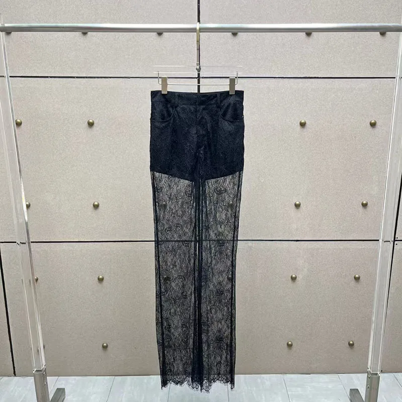 Women's Double-Layer Lace Pants, Fashionable Sheer Wide-Leg Pants, High-Quality Straight-Leg Pants, 2026, New Arrival, Y2K
Women's Double-Layer Lace Pants, Fashionable Sheer Wide-Leg Pants, High-Quality Straight-Leg Pants, 2026, New Arrival, Y2K